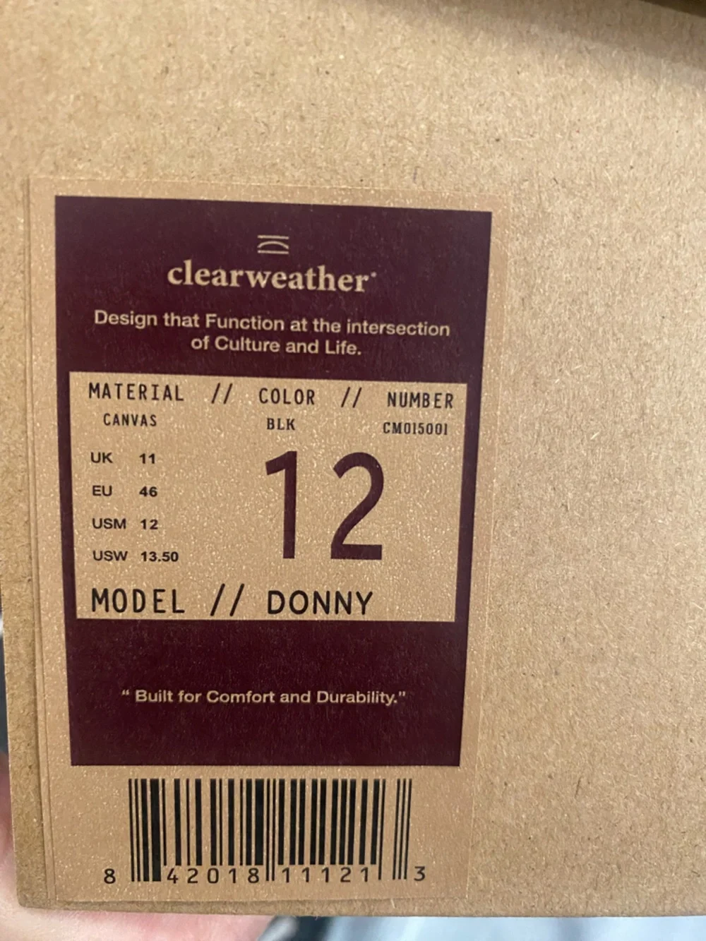 NWT Clearweather Donny Black Sz 13.5 W / 12 M - Picture 6 of 6